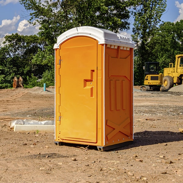 how often are the portable restrooms cleaned and serviced during a rental period in North Lake